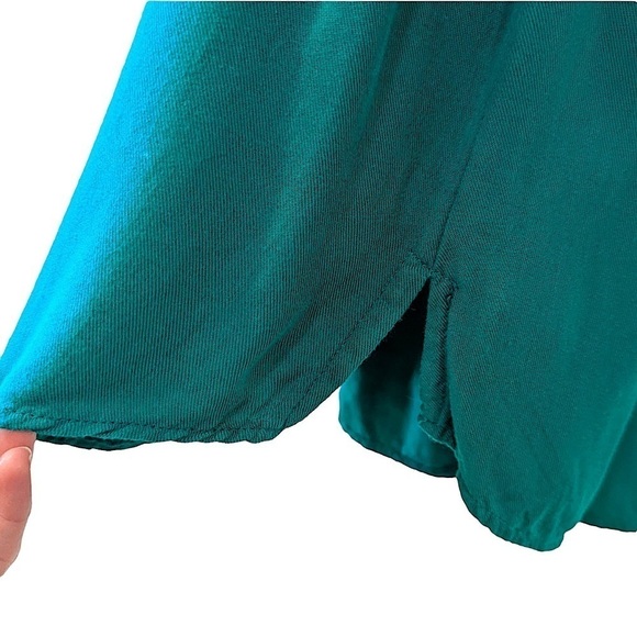 BELLA Dahl Teal Long Sleeve Peasant Style Dress Size Small - Picture 4 of 7